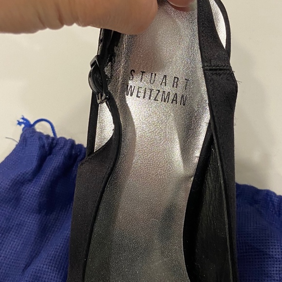 Stuart Weitzman Satin Slingback Sandals - Picture 3 of 4
